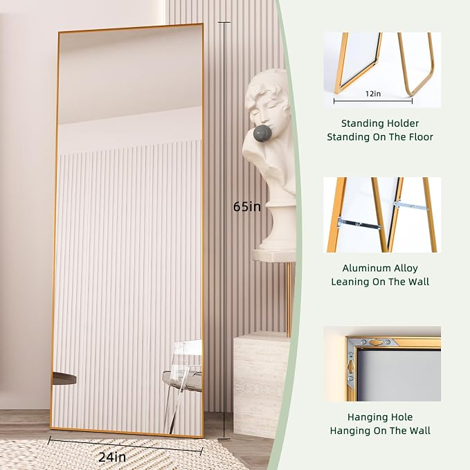 Beauty4U 65" x 24" Full Length Mirror - Image 2
