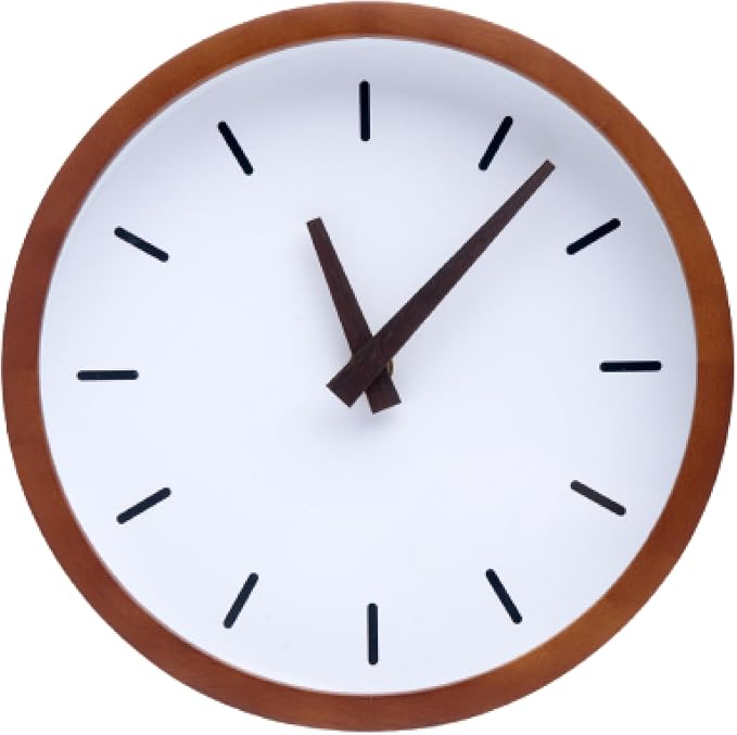 Driini Modern Mid Century Wood Analog Wall Clock by Driini