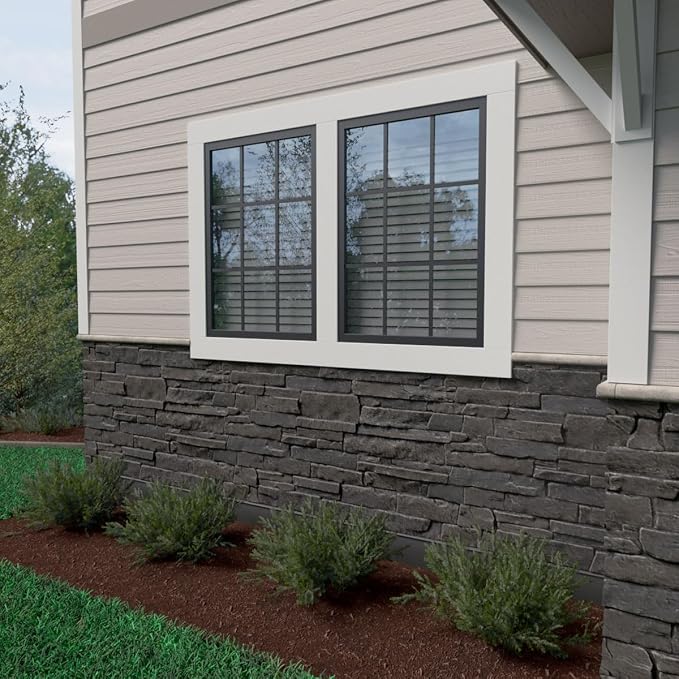 EverStone Acadia Ledge Faux Stone Panel, Dark River Color - Image 12