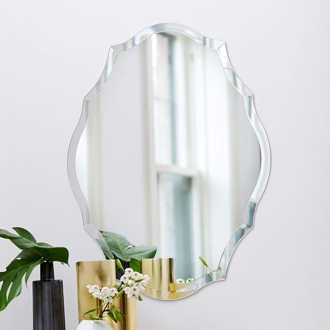 Better Bevel Frameless Oval Mirror | 23.5" x 30.5" Bathroom Wall Mirror - Image 3