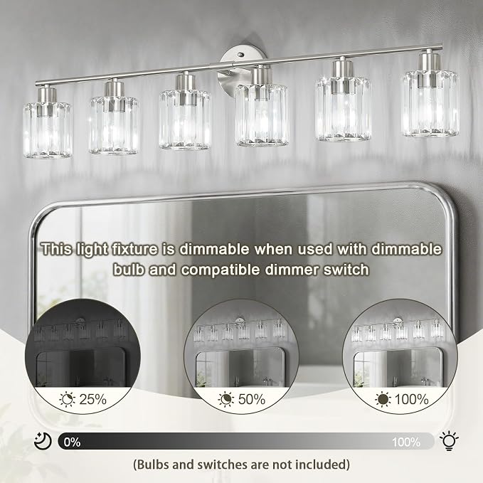 Crystal Bathroom Light Fixtures, Bathroom Lighting Fixtures Over Mirror - Image 8