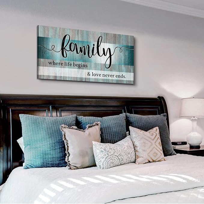Family Wall Decor Teal Wall Art - Image 3