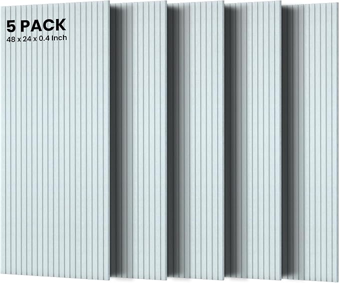 5 Pack Acoustic Panels, 47.2 x 23.6 x 0.35 Inch Sound Proof Panels by TO-TH