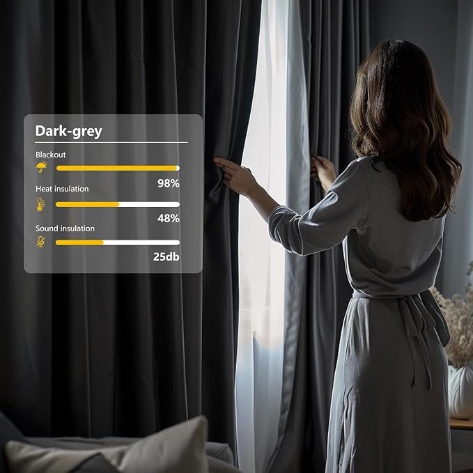Room Divider Blackout Curtain Track Curtains Wall Dividers Panels Screen - Image 3