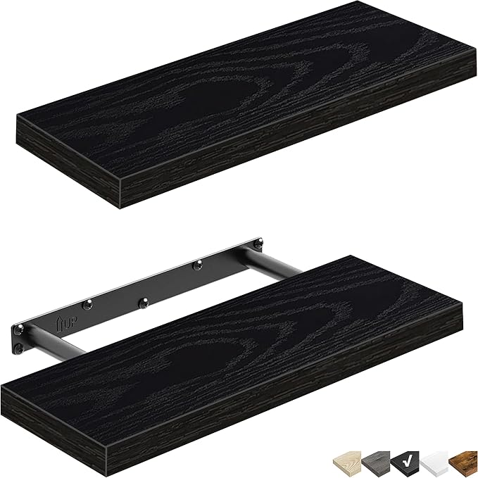 QEEIG Floating Shelves for Wall Bathroom Shelf Bedroom Kitchen Living Room by QEEIG