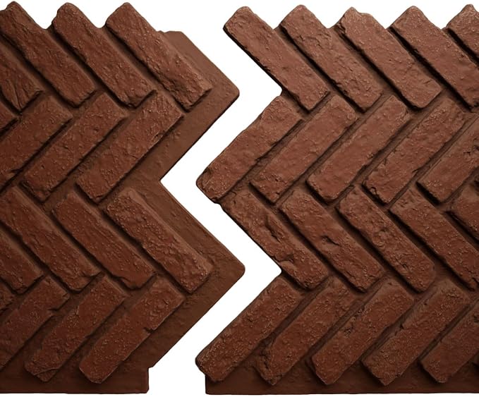 EverStone Herringbone Faux Brick Panel, 46 1/2"W x 25 1/4"H x 1"D - Image 8