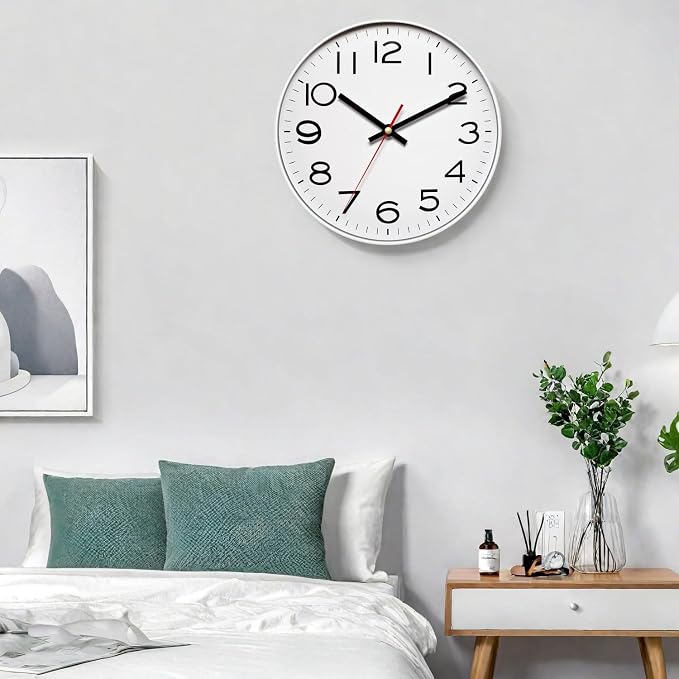 NUOVO 8 Inch Wall Clock Number Quartz Decorative Wall Clock Quiet Wall Clocks - Image 4