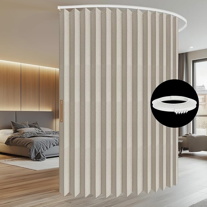 Room Divider Curtain Sets with Flexible Ceiling Track, Privacy Soundproof - Image 2