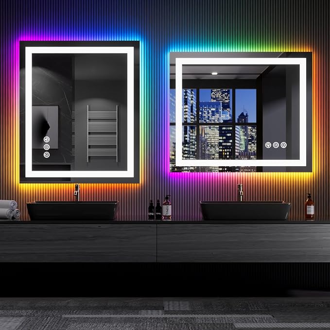 LOAAO 30"X36" LED Bathroom Mirror - Image 8
