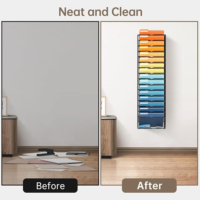 SUPEASY 17-Tier Wall File Holder Organizer - Image 7