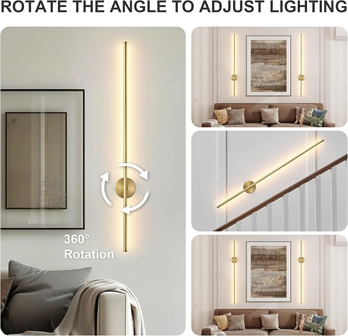 Battery Operated Modern Wall Sconces Set of Two, Rechargeable Wireless Wall - Image 7