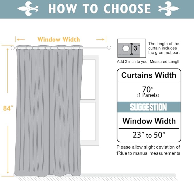 ChrisDowa Blackout Curtains 70 inches Wide - Image 5