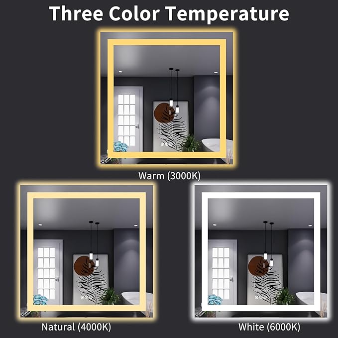 LOAAO 32"X32" LED Bathroom Mirror - Image 5