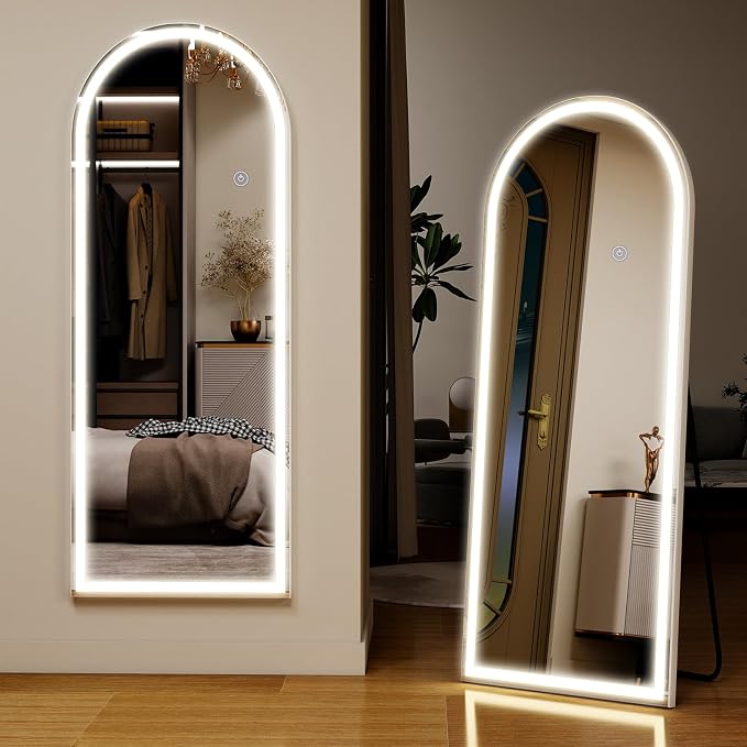 Koonmi Full Length Mirror with LED Lights 56"x20" - Image 2