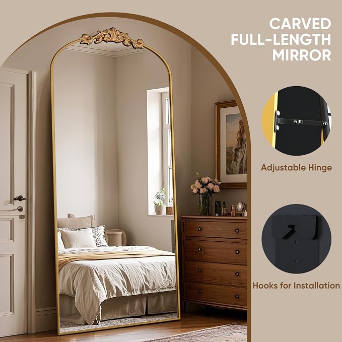 Antok Arched Full Length Mirror, Full Body Mirrors - Image 5