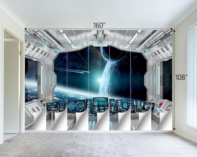 Galaxy Spaceship Bathroom wallpeper Living Room Bedroom Ceiling wall Mural - Image 4