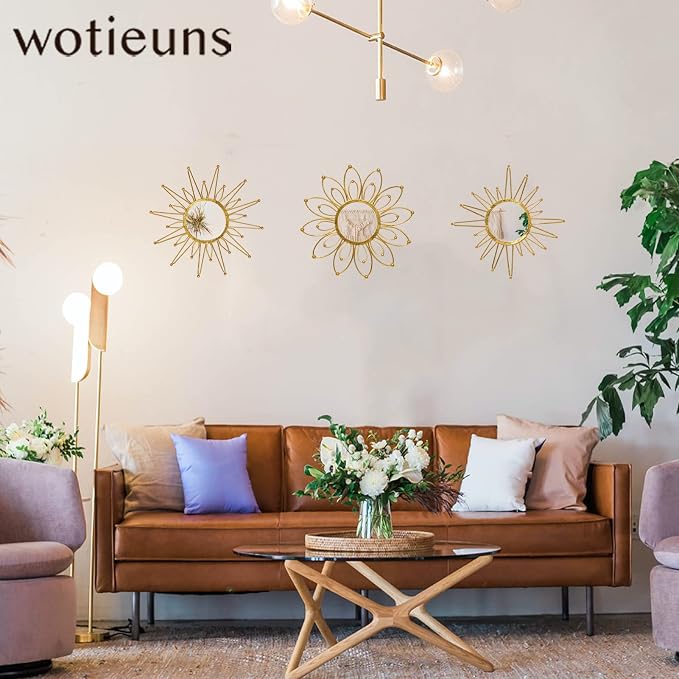 Mirror Wall Decor Gold Mirrors for Wall Metal Sunburst Mirrors Home Decoration - Image 6