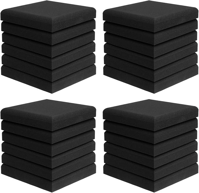 JBER Acoustic Studio Foam, 24 Pack 2" X 12" X 12" Round C-Panel Sound Foam - Image 9