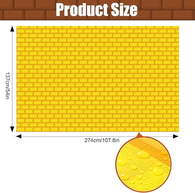 Chuangdi 2pcs 4.5 x 9 Feet Brick Wallpaper Peel and Stick Backdrop Tablecloth - Image 2