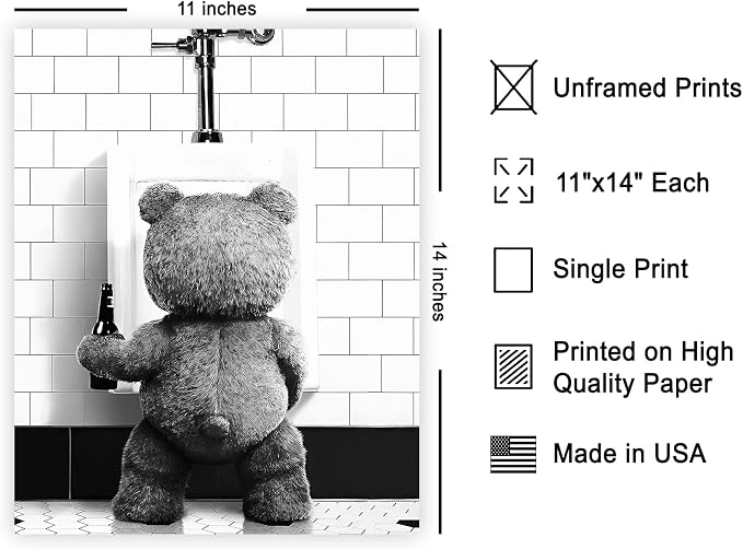 Poster Master Funny Teddy Bear Print - Image 2