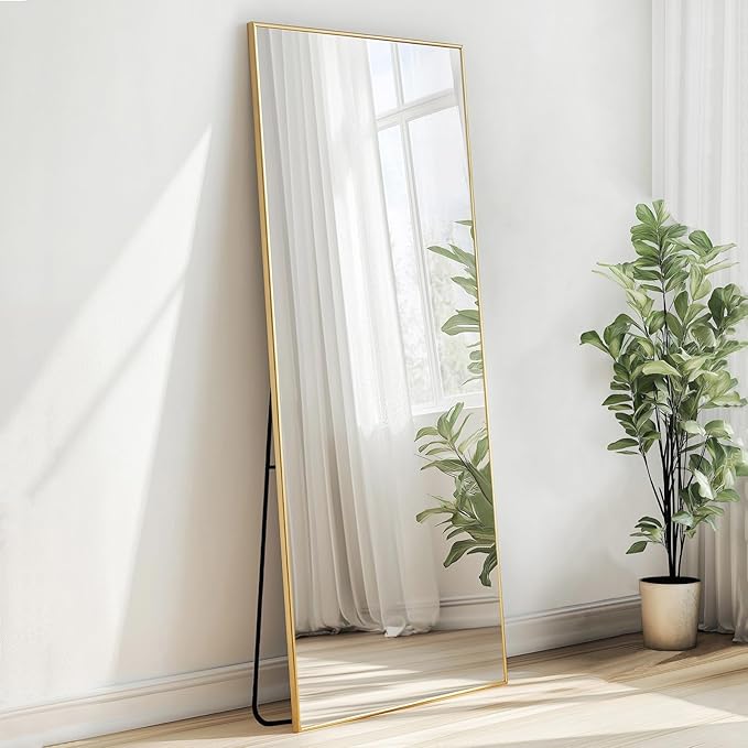 Sunniry Gold Mirror Full Length 56x16 inch, Floor Length Mirror by Sunniry