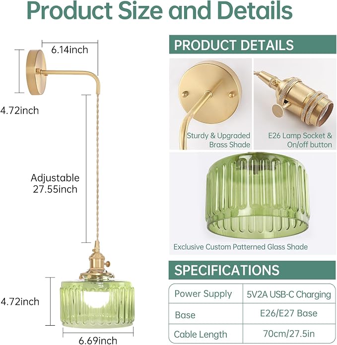 Shenmoyl Battery Operated Wall Sconce - Image 3