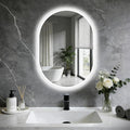 16x24 LED Bathroom Mirror with Lights Oval, Lighted Bathroom Vanity Mirror by Unknown