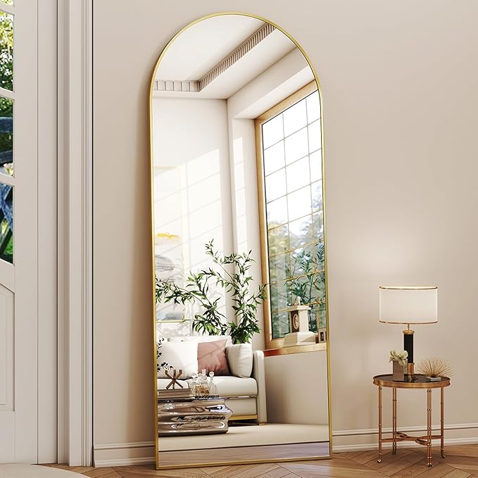 XRAMFY 56" x21 Arched Full Length Mirror Floor Mirrors - Image 2
