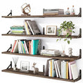 YGEOMER Floating Shelves for Wall, 35in Brown Wall Shelves for Living Room by YGEOMER