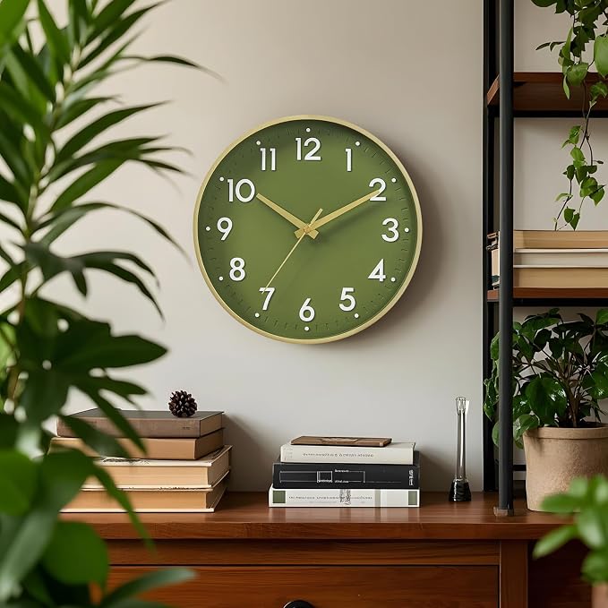 Mosewa Wall Clock 8 Inch, Battery Operated Silent Non-Ticking Modern Analog - Image 2
