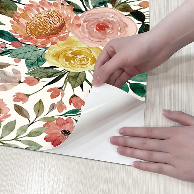 Floral Pattern Self-Adhesive Contact Paper, Oil and Water Resistant Drawer - Image 5