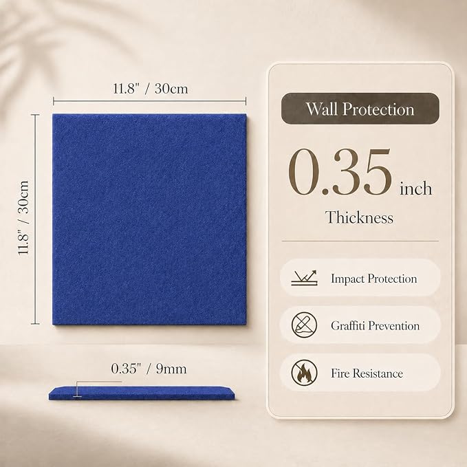 Large Cork Boards for Walls – 36" x 24" Self Adhesive Felt Wall Tiles - Image 2