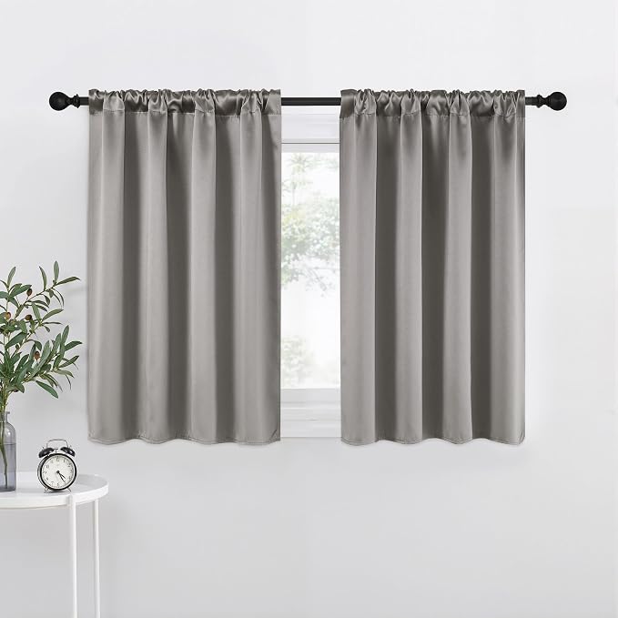 NICETOWN Room Darkening Cafe Satin Curtains by NICETOWN