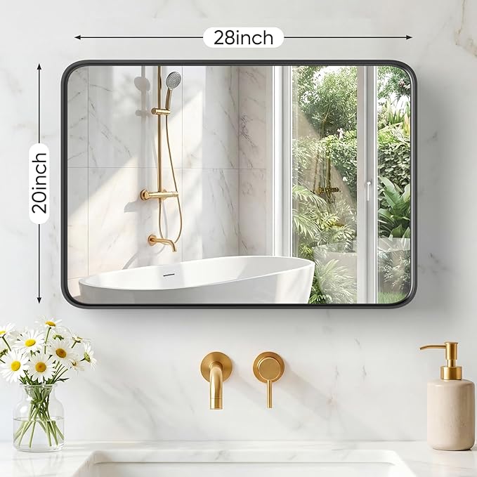 NEWBULIG 20X28 Inch Bathroom Mirror - Image 2