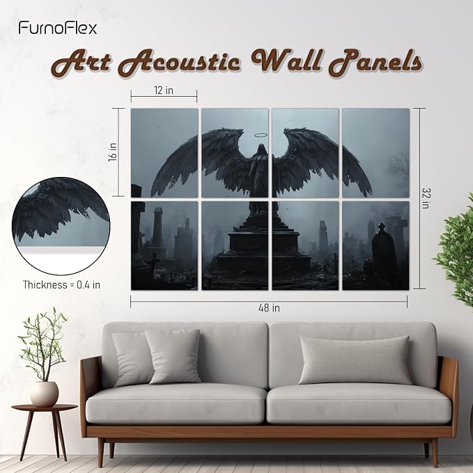 Art Acoustic Panels Tiles Decorative Room Sound Proof Foam Absorbing Panels - Image 2