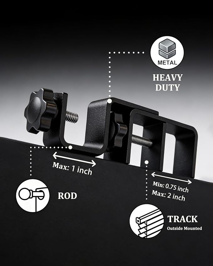 Mimiio No Drill Curtain Rod Brackets - Image 5