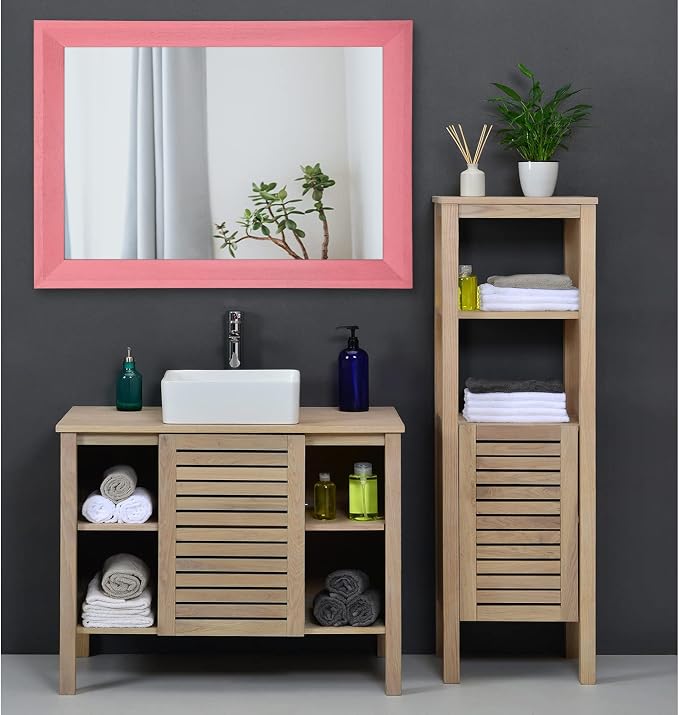 AAZZKANG Rectangle Mirror with Wood Frame Modern Farmhouse Wall Mirrors Decor - Image 6