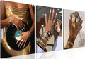 Black Girl Wall Art Set of 3 by YFvrPtYourFavoritePainting