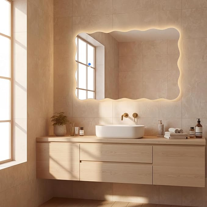 Wavy Led Bathroom Mirror- Vanity Mirror - Image 3