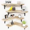 YGEOMER Corner Floating Shelves, Wall Mounted Corner Shelf by YGEOMER