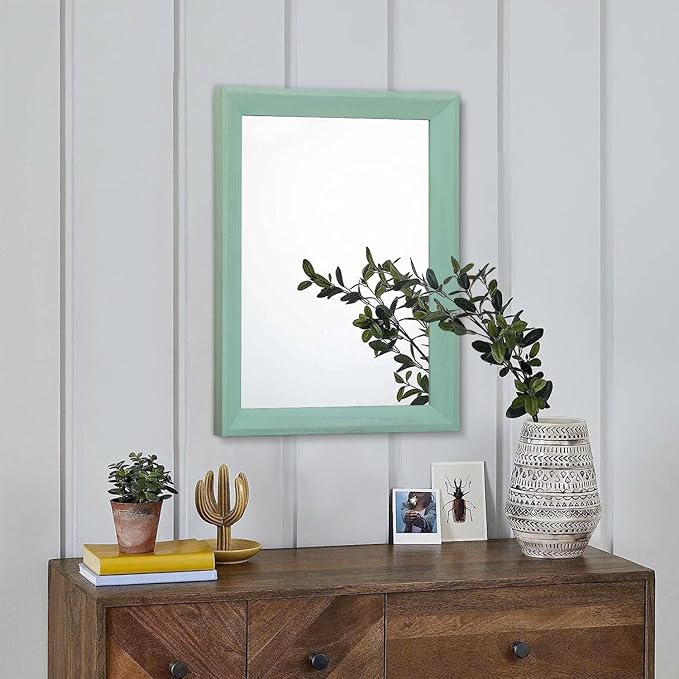 AAZZKANG Wood Framed Mirror Rectangle Modern Farmhouse Wall Mirrors Decor - Image 3