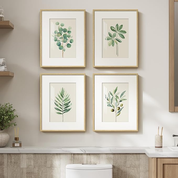 Framed Sage Green Botanical Wall Art by Cuspin