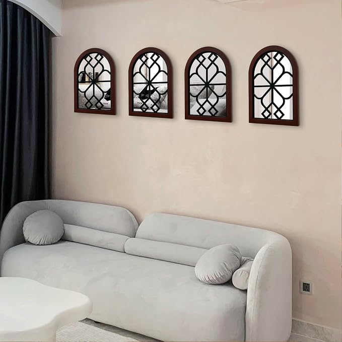ZEXUIRU 4 Set. Rustic Wall Mirrors - Image 6