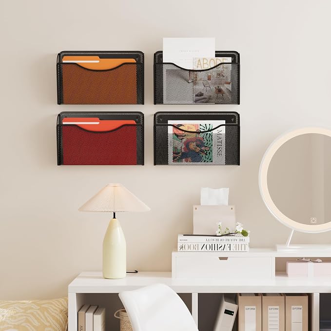 MINDEPOT Wall File Organizer, Hanging Wall Mounted File Folder Binder Holder - Image 5