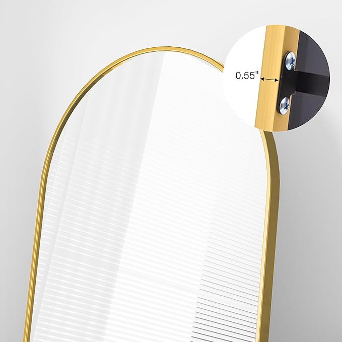 Floor Mirror, Arched Mirror Full Length, Freestanding Mirrors, Arch Floor - Image 5