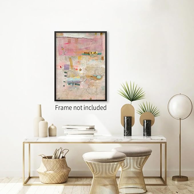 Medpol Abstract Modern Watercolor Painting Wall Art Trendy Vibrant Pastel - Image 6