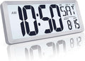 TXL Silver Large Digital Wall Clock by TXL