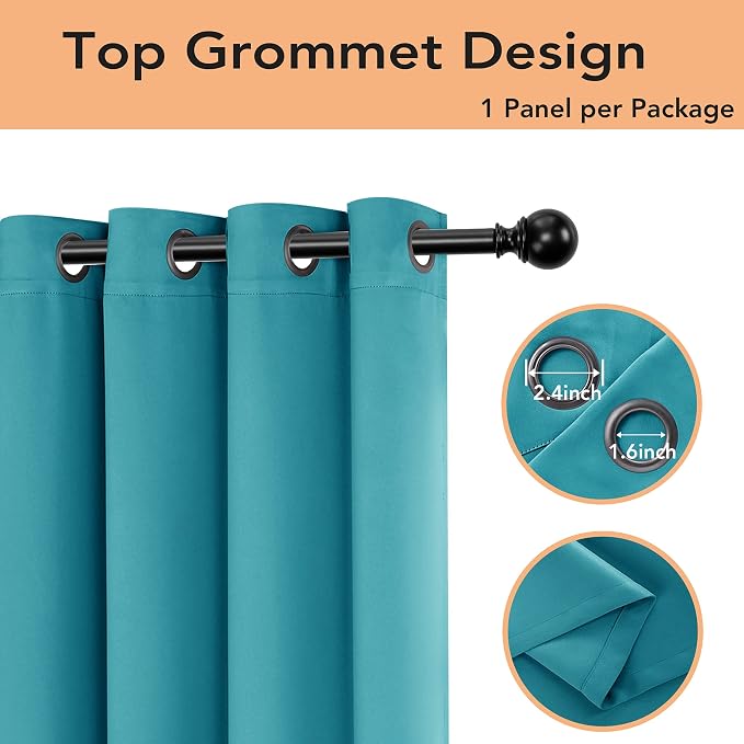 BONZER Room Divider Curtain Total Privacy Wall Noise Reducing Wide Blackout - Image 3