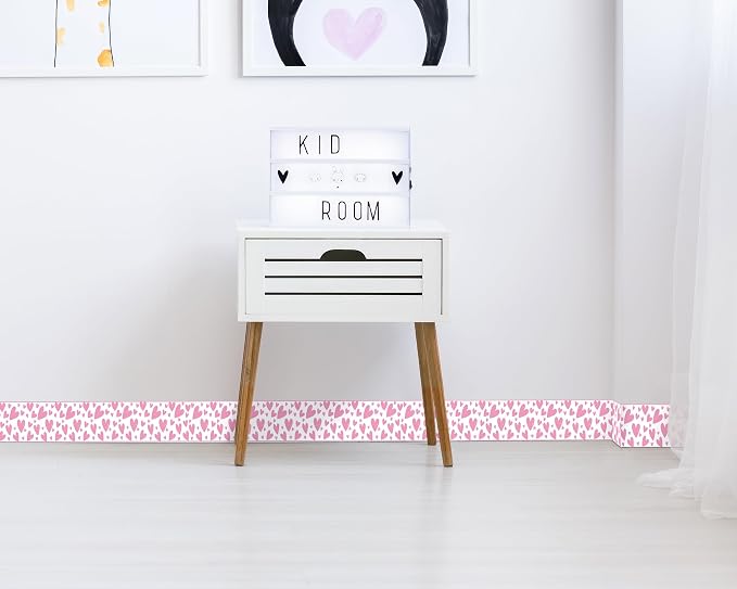 FLFK Pink Heart Wallpaper Border - Image 5