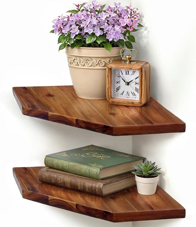 Demigo Corner Shelf Wall Mount, Smooth by Demigo